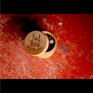 Peach morganite ring. With pink sapphires and diamonds around. Rose gold